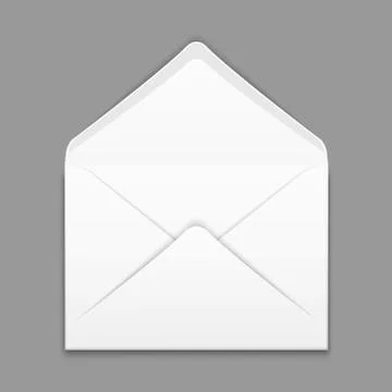 Blank envelope isolated on gray background vector design mockup Stock Illustration