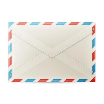 Blank envelope isolated on white background Stock Illustration