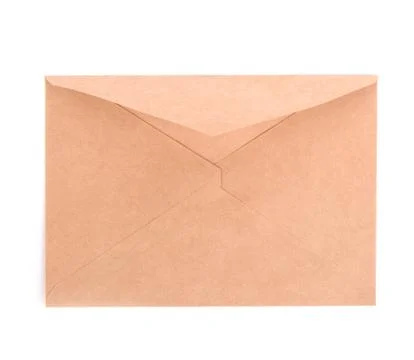 Blank envelope isolated on white background with clipping path Stock Photos