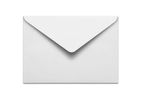 Blank envelope isolated on white background Stock Photos
