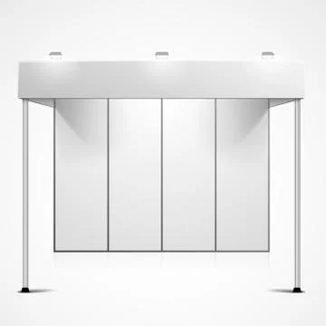Blank exhibition booth Stock Illustration
