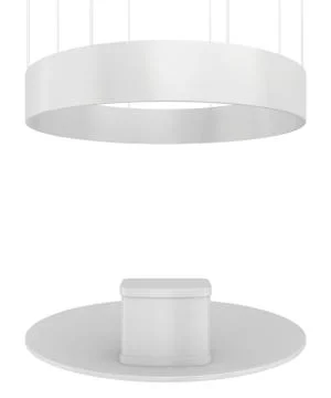 Blank exhibition stand. 3d render isolated on white background 스톡 일러스트