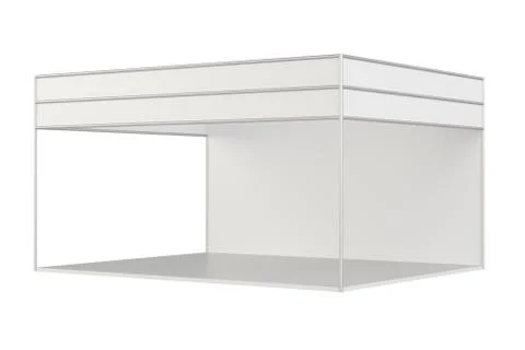 Blank exhibition stand. 3d rendering isolated on white background Stock Illustration