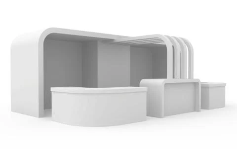 Blank exhibition stand. Illustrazione stock