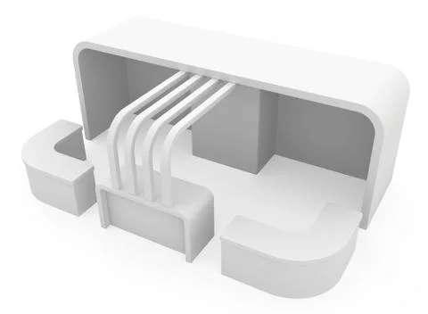 Blank exhibition stand. Stock-Illustration