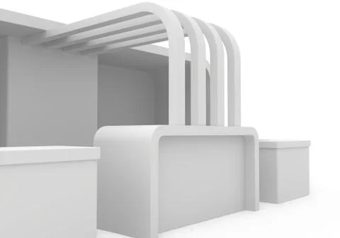 Blank exhibition stand. Stock-Illustration