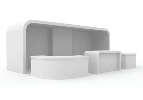 Blank exhibition stand. Illustrazione stock