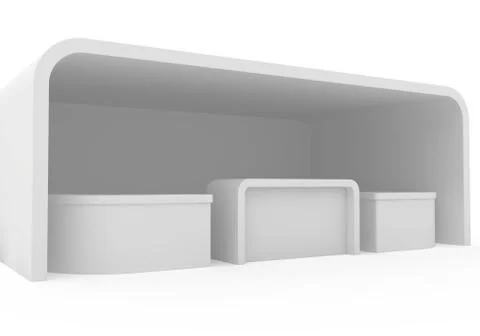 Blank exhibition stand. Stock Illustration