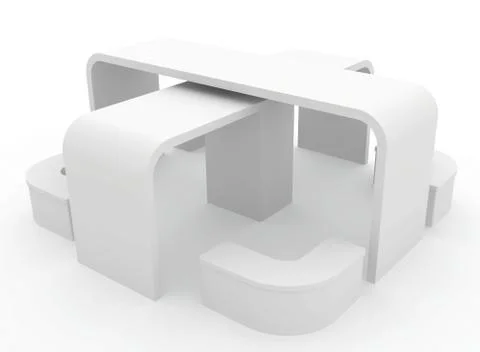 Blank exhibition stand. Illustrazione stock