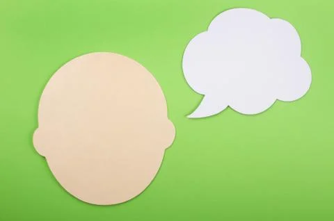 Blank Face with Speech Bubble Stock Photos