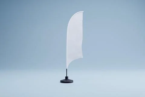 Blank feather flag studio mockup, advertisement design Stock Illustration