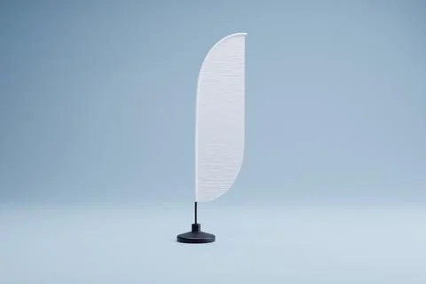 Blank Feather Flag Studio Mockup, Advertisement, Display Stock Illustration