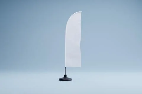 Blank feather flag studio mockup, advertising, design Illustrazione stock