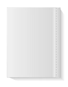 Blank file folder mockup. Realistic white brochure Stock Illustration