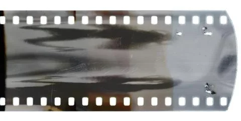 Blank film start snip of 35mm retro material Stock Photos