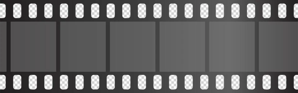 Blank film strip with empty frames for photography or cinematic visuals in .. Stock Illustration