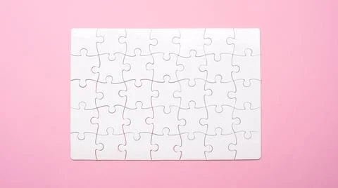 Blank finished rectangular puzzle Stock Photos