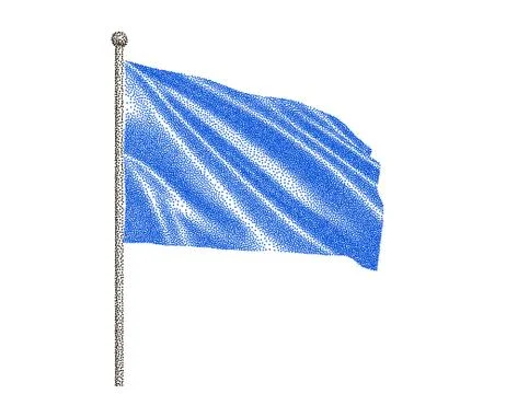 Blank flag. Isolated on white background. Vector illustration. Stock Illustration