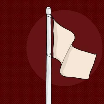 Blank flag over brown Stock Illustration