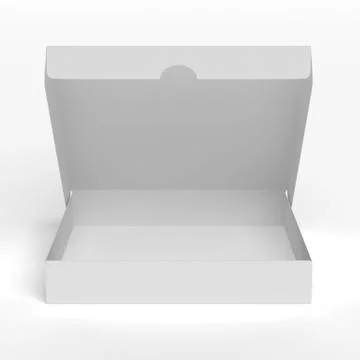 Blank flat opened box Illustrazione stock