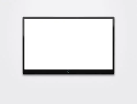 Blank flat screen TV at the wall Stock Photos