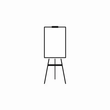 Blank flip chart icon, simple style Stock Illustration