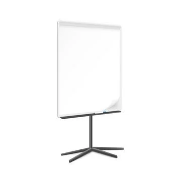 Blank flip chart on presentation stand, realistic vector illustration isolated. Stock Illustration