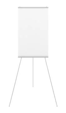 Blank flipchart isolated on white background with clipping path Stock Illustration
