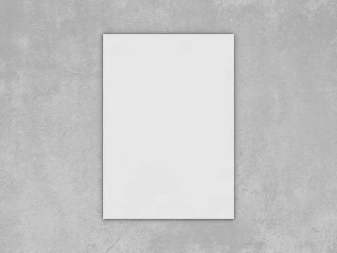 Blank flyer poster, mockup. 3D Stock Illustration