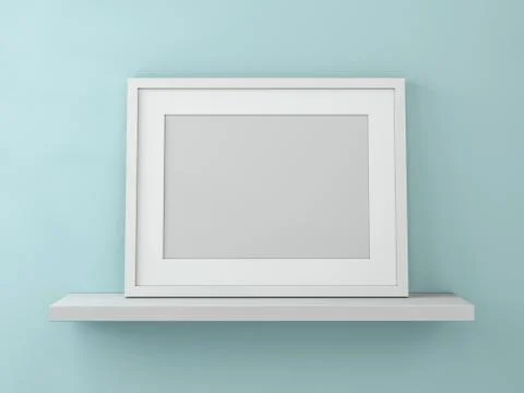 Blank flyer poster, mockup. 3D Stock Illustration