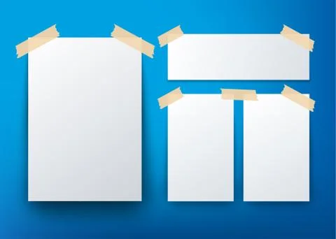 Blank flyer template over blue background Stock Illustration