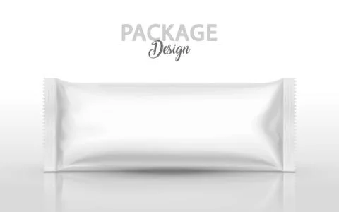Blank foil package design 스톡 일러스트