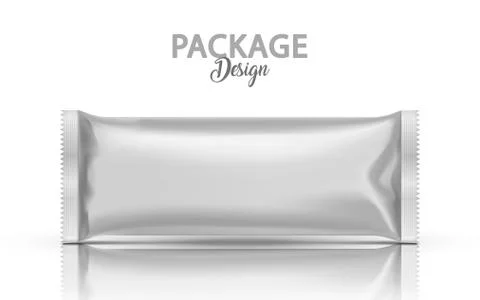 Blank foil package design Illustrazione stock