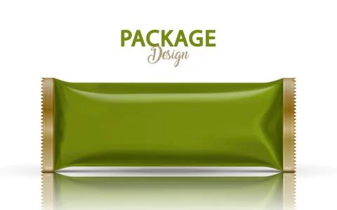 Blank foil package design Stock Illustration