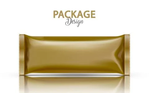 Blank foil package design 스톡 일러스트