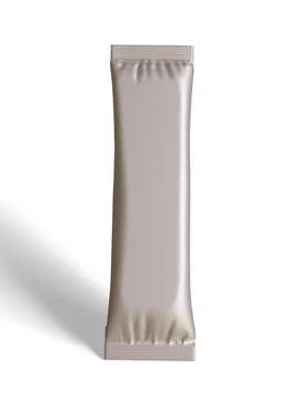Blank foil package for design, long stick plastic pack for sugar, instant dr Stock Photos