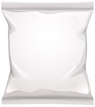 Blank Foil Snack Package Vector Illustration Stock Illustration