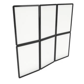 Blank Fold Up Banner Stands. 스톡 일러스트