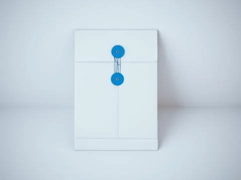 Blank folder with a blue rope Stock Illustration