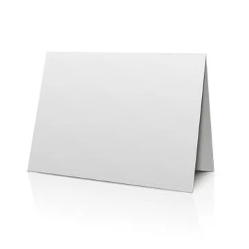 Blank folder paper card isolated on white. Vector template Stock Illustration