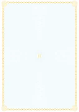 Blank form for a certificate Stock Illustration