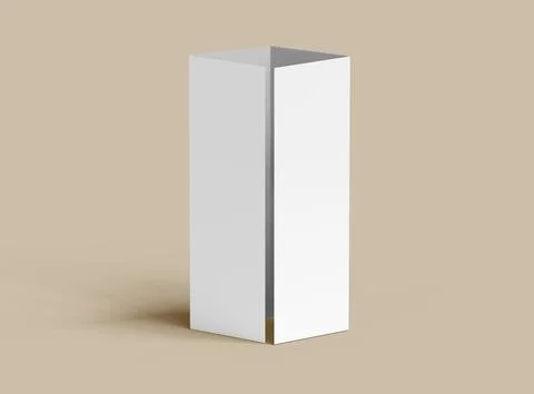 Blank four roll-fold letter size brochure 3d render to present your design Stock Illustration
