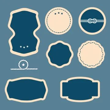 Blank frame and label Stock Illustration