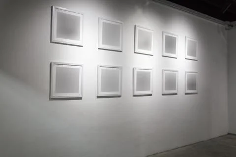 Blank frame in art gallery Stock Photos