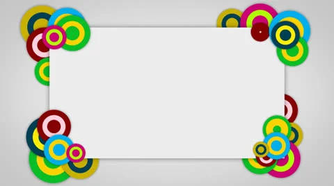 Blank frame with colorful circles Stock Footage 25265905