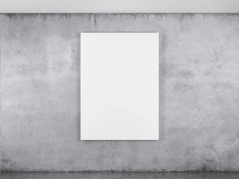 Blank frame on a concrete wall 库存插图