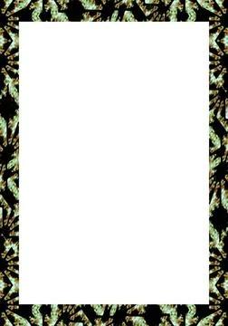 Blank Frame With Decorated Borders White frame background with decorated d... Stock Photos