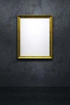 Blank frame in the gallery Stock Illustration