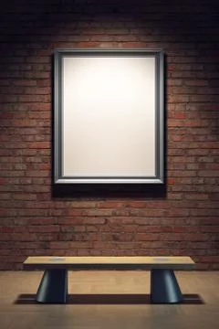 Blank frame in the gallery Stock-Illustration