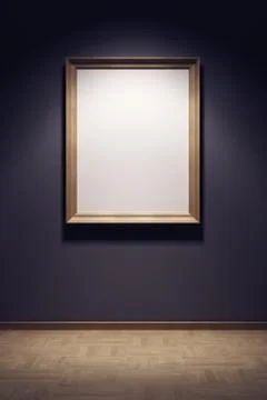 Blank frame in the gallery Stock Illustration
